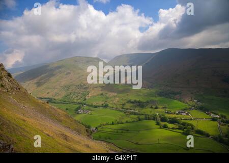 Blick vom Helm Crag, Lake District, Cumbria, England Stockfoto