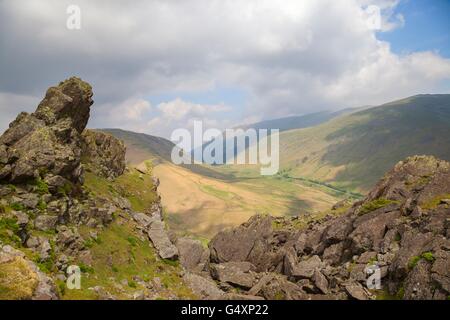 Blick vom Helm Crag, Lake District, Cumbria, England Stockfoto