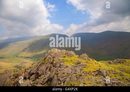 Blick vom Helm Crag, Lake District, Cumbria, England Stockfoto