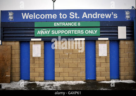 Fußball - npower Football League Championship - Birmingham City / Southampton - St Andrews. Eine allgemeine Ansicht der Drehkreuze in St Andrews, der Heimat von Birmingham City Stockfoto