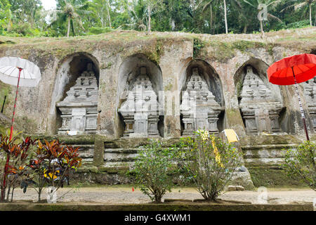 Indonesien, Bali, Gianyar, Hindu Tempel Pura Gunung Kawi, Banjar Penaka ist der Name des Dorfes in Tampaksiring, genannt "Gunung Kawi" Dorf Stockfoto