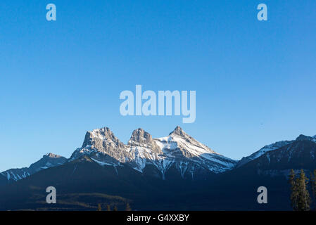 Kanada, Alberta Banff National Park, den Gipfel im letzten Sonnenlicht in die Stockfoto