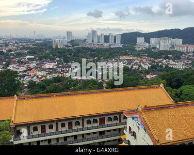 Malaysia, Penang, Georgetown auf Penang von oben Stockfoto