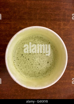 Malaysia, Kuala Lumpur, Matcha Latte Matcha ist ein grüner Tee gemacht von feinstem Pulver, in der japanischen Teezeremonie verwendet Stockfoto
