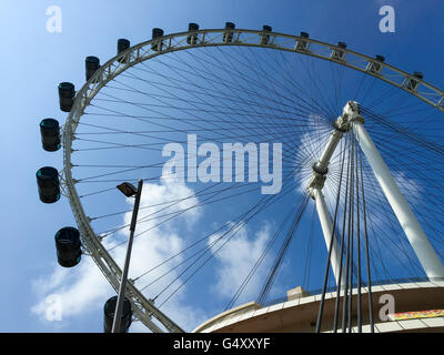 Singapur, Singapore Flyer, das zwei gestaffelt (165 m) Riesenrad der Welt Stockfoto