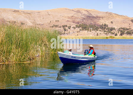 Peru, Titicaca-See Stockfoto