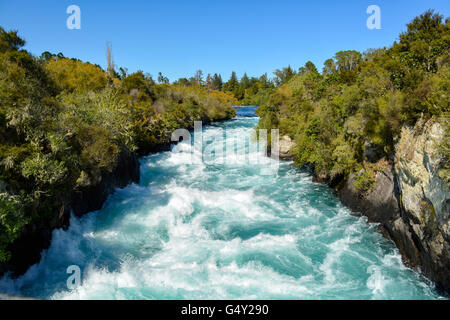 Neuseeland, Nordinsel, Waikato, wanderte, in der Nähe von Lake Taupo, Huka Falls Stockfoto