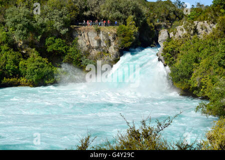 Neuseeland, Nordinsel, Waikato, wanderte, in der Nähe von Lake Taupo, Huka Falls Stockfoto