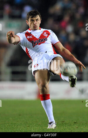 Rugby League - Stobart Super League - St Helens V Salford Stadt-Rottöne - Langtree Park Stockfoto