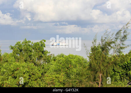 Tansania, Sansibar, Pemba Island, Abfahrt der Frachtfähre Stockfoto