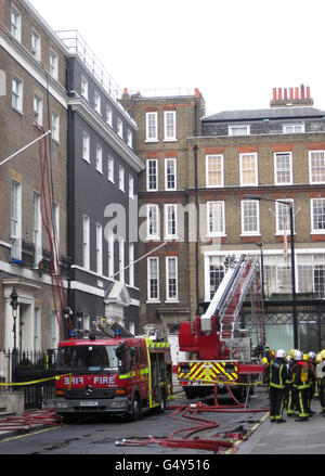 Mayfair-Feuer Stockfoto