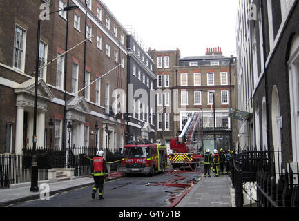 Mayfair-Feuer Stockfoto