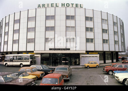 Flugreisen - Hotels Am Flughafen Heathrow - Flughafen London Heathrow. Das Ariel Hotel am Flughafen London Heathrow Stockfoto