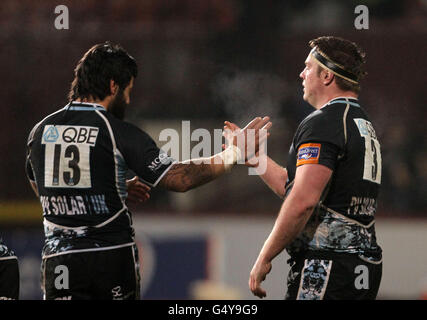 Rugby-Union - RaboDirect PRO12 - Glasgow Warriors V Scarlets - Firhill Stockfoto