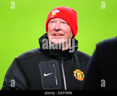 Fußball - UEFA Europa League - Runde der letzten 32 - Hinspiel - Ajax V Manchester United - Manchester United Training und Press Confe... Stockfoto