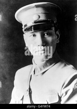 General Chiang Kai-Shek (1887-1975) Vorsitzender der Kuomintang, Präsident der Republik China, Oberbefehlshaber der nationalistischen Armee und 1. Gruppenarmee. Stockfoto