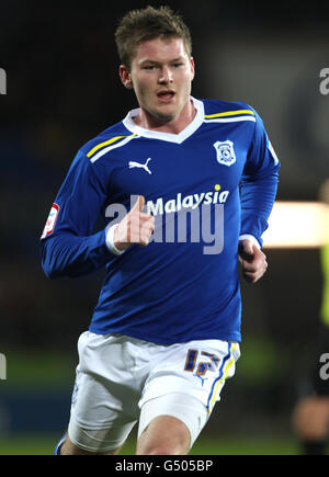 Fußball - npower Football League Championship - Cardiff City / Peterborough United - Cardiff City Stadium. Aron Gunnarsson, Cardiff City Stockfoto