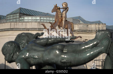 Vierte Sockel Kunstwerk Stockfoto