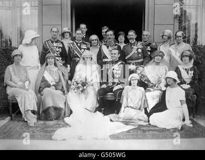 Royalty - Prinz Paul von Serbien und Prinzessin Olga von Griechenland und Dänemark Hochzeit - Belgrad Stockfoto