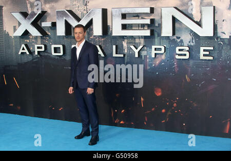 9. Mai 2016 - James McAvoy Teilnahme an "X-Men Apocalypse" globale Fan Vorführung beim BFI Imax in London, Vereinigtes Königreich. Stockfoto