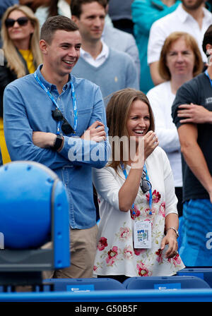 Andy Murray Frau Kim in der Menge nach dem Finale tagsüber sieben 2016 AEGON Championships im Queen Club, London. Stockfoto