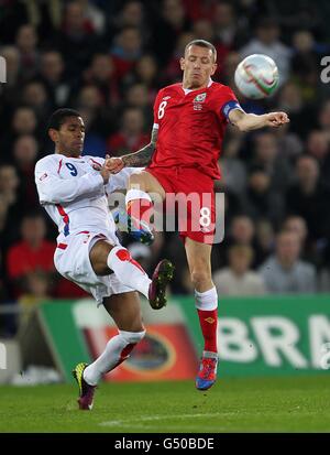 Fußball - internationale Freundschaftsspiele - Gary Speed Memorial Match - Wales V Costa Rica - Cardiff City Stadium Stockfoto