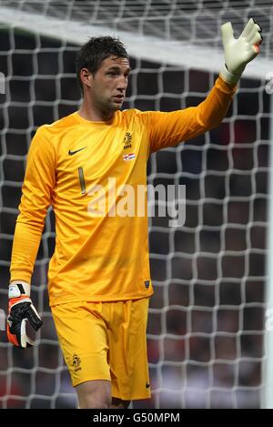 Fußball - International freundlich - England gegen Niederlande - Wembley Stadium. Maarten Stekelenburg, Hollandtorwart Stockfoto