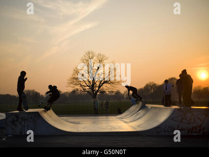 Clapham Common Skatepark Stockfoto