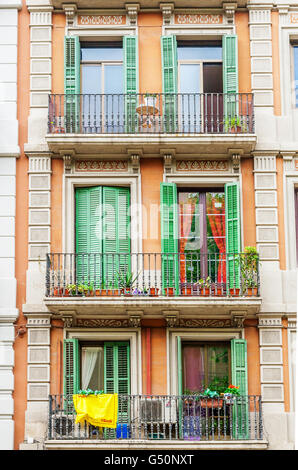 Barcelona Sehenswürdigkeiten, traditionelle Architekturen in Barcelona, Katalonien, Spanien. Stockfoto