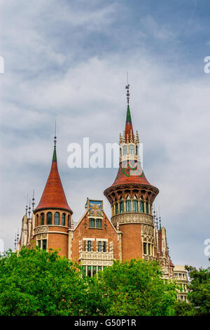 Barcelona Sehenswürdigkeiten, traditionelle Architekturen in Barcelona, Katalonien, Spanien. Stockfoto