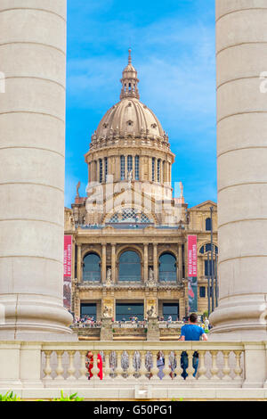 Barcelona, Spanien - 2. Mai 2015: Barcelona Sehenswürdigkeiten, National Museum in Barcelona, Plaça De Espanya, Katalonien, Spanien. Stockfoto