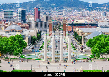 Barcelona, Spanien - 2. Mai 2015: Barcelona Sehenswürdigkeiten, Plaza de Espana, Katalonien, Spanien. Stockfoto