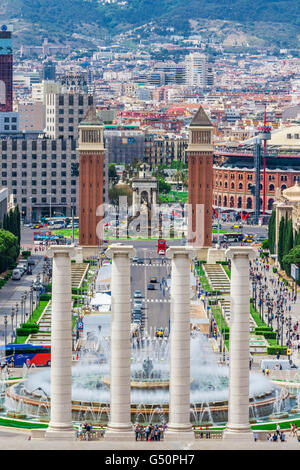 Barcelona, Spanien - 2. Mai 2015: Barcelona Sehenswürdigkeiten, Plaza de Espana, Katalonien, Spanien. Stockfoto