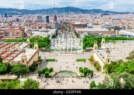 Barcelona, Spanien - 2. Mai 2015: Barcelona Sehenswürdigkeiten, Plaza de Espana, Katalonien, Spanien. Stockfoto