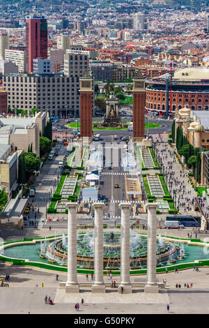 Barcelona, Spanien - 2. Mai 2015: Barcelona Sehenswürdigkeiten, Plaza de Espana, Katalonien, Spanien. Stockfoto