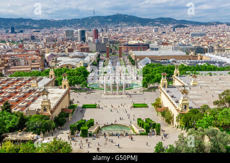 Barcelona, Spanien - 2. Mai 2015: Barcelona Sehenswürdigkeiten, Plaza de Espana, Katalonien, Spanien. Stockfoto