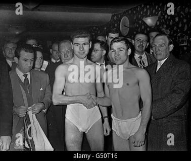 Boxing Gym - leichte Profi-Turnier - Weigh-in - Ron Hinson V Dave Charnley - Toby, London Stockfoto