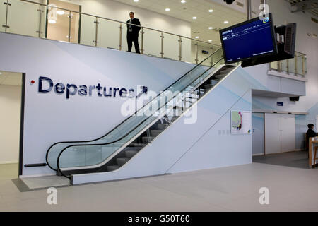 Ein allgemeiner Blick in das neue Terminalgebäude am London Southend Airport in Essex, das heute offiziell eröffnet wurde. Stockfoto
