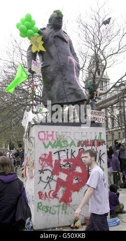 Anti-kapitalistischen Protest Stockfoto