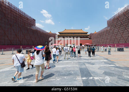 China, Beijing, treiben vor dem Mittag der verbotenen Stadt Stockfoto