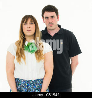 TOM ELLEN und LUCY IVISON, kreativen Partner / Autoren der Romane für Jugendliche und junge Erwachsene an The Hay Festival der Literatur und der Kunst, 30. Mai 2016 Stockfoto