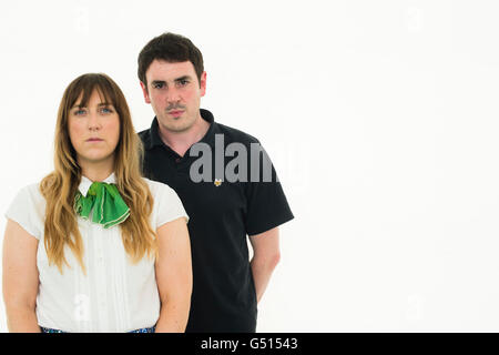 TOM ELLEN und LUCY IVISON, kreativen Partner / Autoren der Romane für Jugendliche und junge Erwachsene an The Hay Festival der Literatur und der Kunst, 30. Mai 2016 Stockfoto