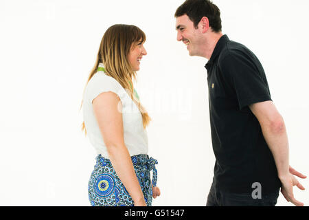 TOM ELLEN und LUCY IVISON, kreativen Partner / Autoren der Romane für Jugendliche und junge Erwachsene an The Hay Festival der Literatur und der Kunst, 30. Mai 2016 Stockfoto