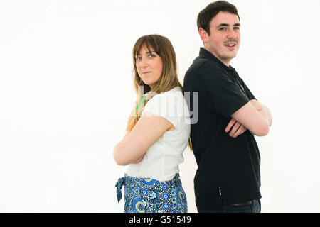 TOM ELLEN und LUCY IVISON, kreativen Partner / Autoren der Romane für Jugendliche und junge Erwachsene an The Hay Festival der Literatur und der Kunst, 30. Mai 2016 Stockfoto