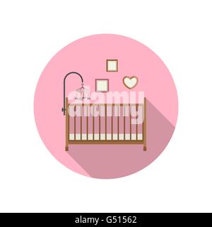 Baby-Krippe-Symbol Stock Vektor