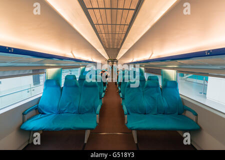 China, Shanghai, In der Transrapid zum Flughafen Stockfoto