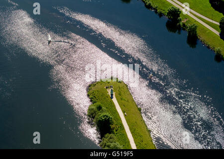 Luftbild, Naherholungsgebiet Kemnader Stausee, Stausee, Ruhrgebiet, Witten, Ruhrgebiet, Nordrhein-Westfalen, Stockfoto