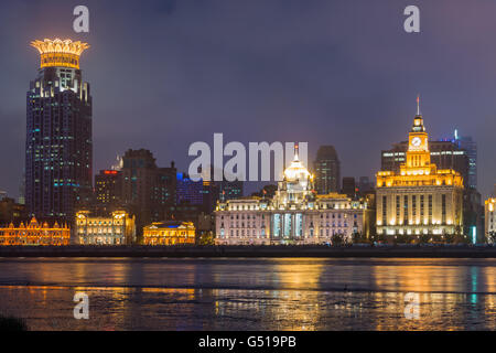 China, Shanghai, der Bund des Bund mit dem Zollamt von Shanghai Stockfoto