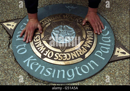 Diana Plaque Londoner parks Stockfoto