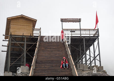 China, Yunnan Sheng, Lijiang Shi, Lijang, Rauf auf den Schneeberg-Schneeberg Stockfoto